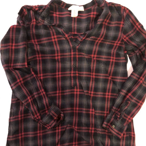H&M Women’s Plaid Tshirt Dress with Pockets - Picture 1 of 3